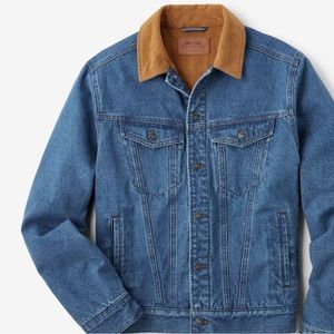 Line of Trade- The Montana Cord-Lined Denim Trucker Jacket